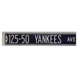 Heavy Yankees Ave Sign