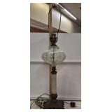 Antique Table Lamp w Brass Base