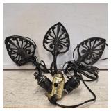 (3) Cast Metal Trivet Lights- As Found