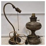 (2) Old Brass Lamps- As Found
