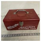 Milwaukee Heavy Duty Metal Box w Corded Drill