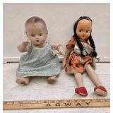 Vtg Native American Doll and Antique Composite