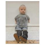 Antique Boy Doll with Sleeping Eyes, 16'