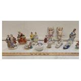 Qty of Vtg Porcelain Figurines, Shoes and Cherubs
