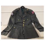 Military Dress Coat w Patches- Size 41L
