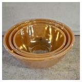 (3) Fireking Peach Lusterware Bowls