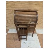 Child's Size Roll Top & Chair- As Found