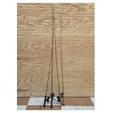 (4) Fishing Poles w Reels- Including Cardinal 154