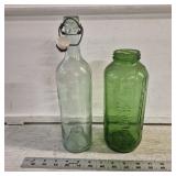 Old Green Water/Juice Bottle