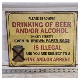Metal Beer Advertising Sign