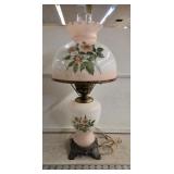 Vtg Pink Lamp - Hand Painted