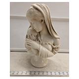 Vtg Ceramic Bust of Mary and Baby Jesus