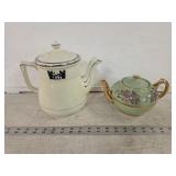 (2) Teapots- Including Hall's
