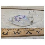 Fenton Opalescent Duck, Hand Painted and Signed