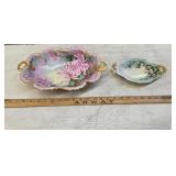Pair of Hand Painted Porcelain Dishes, Royal