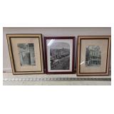 (3) Framed Pictures from Susquehanna, PA-