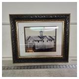 Framed Picture of Barn w Star