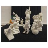 (5) Dept 56 Collectable Snowbabies and (4) Vtg