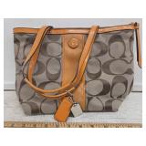 Coach Brown Monogrammed and Orange Purse - some