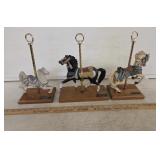 (3) P.J.'s Carousel Collection Horses