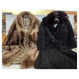 (2) Vintage Womans Coats- As Found- Some