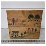Wooden Crate w Barn Stencils
