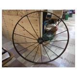 Large Cast Metal Wagon Wheel