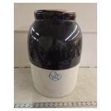 6 Gallon Stoneware Crock - Cracks and Chip - see