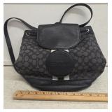 Coach Monogrammed and Leather Purse with Burgundy