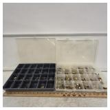 Large Qty of Earrings in Plastic Boxes
