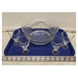(4) Candlewick Glasses and Large Glass