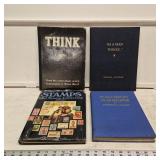 (4) Hardcover Books- Including Stamps and Stamp