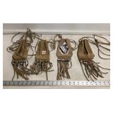 (4) Leather Pouches