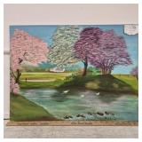 1975 Painting, Oil on Board, Signed D.J. Dorset,