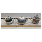 (3) Teapots including Charles Dickens, Oliver
