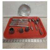 Assorted Silverware, S/P Shakers, Pewter Bowl