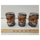 (3) Matching Occupied Japan Face Mugs