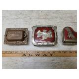 (3) Vtg Metal Trinket Boxes made in Occupied