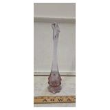 11.5' Vtg Swung Glass Vase, Purple