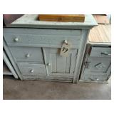 wooden stand and cabinet