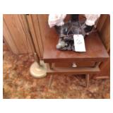 owl lamp, 18.5 x 23.5 x 18.5 end table w/drawer