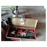 2 tool boxes w/assorted tools (green & red)