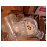 assorted crystal cut glassware