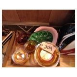 assorted Gold carnival dishes