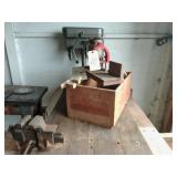 drill press, mitre box, table vise