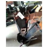 metal pail w/7 hand saws, drll bits