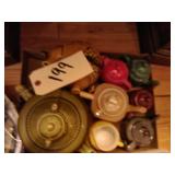 assorted tea pots