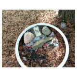 Round wash tub planter