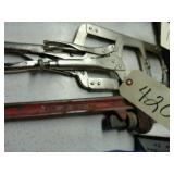 clamps, pipe wrench