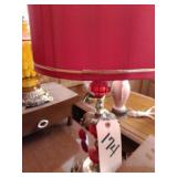 Red table lamp